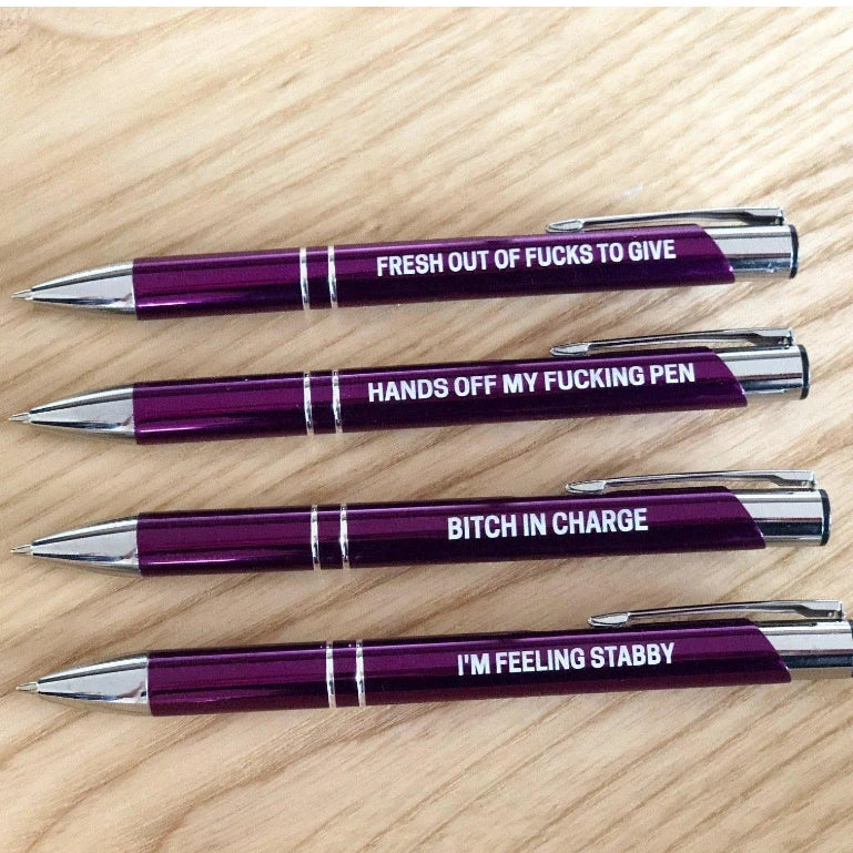 purple pen