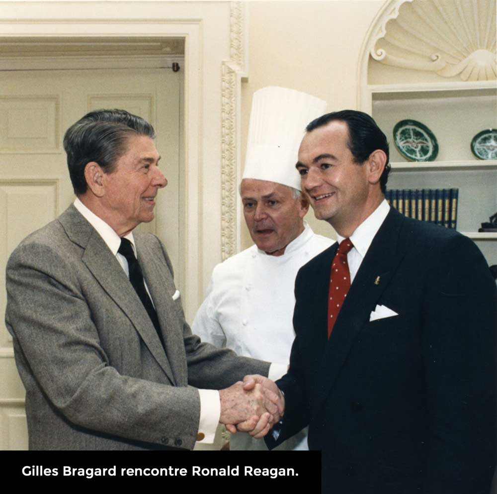 Ronald Reagan et Gilles Bragard