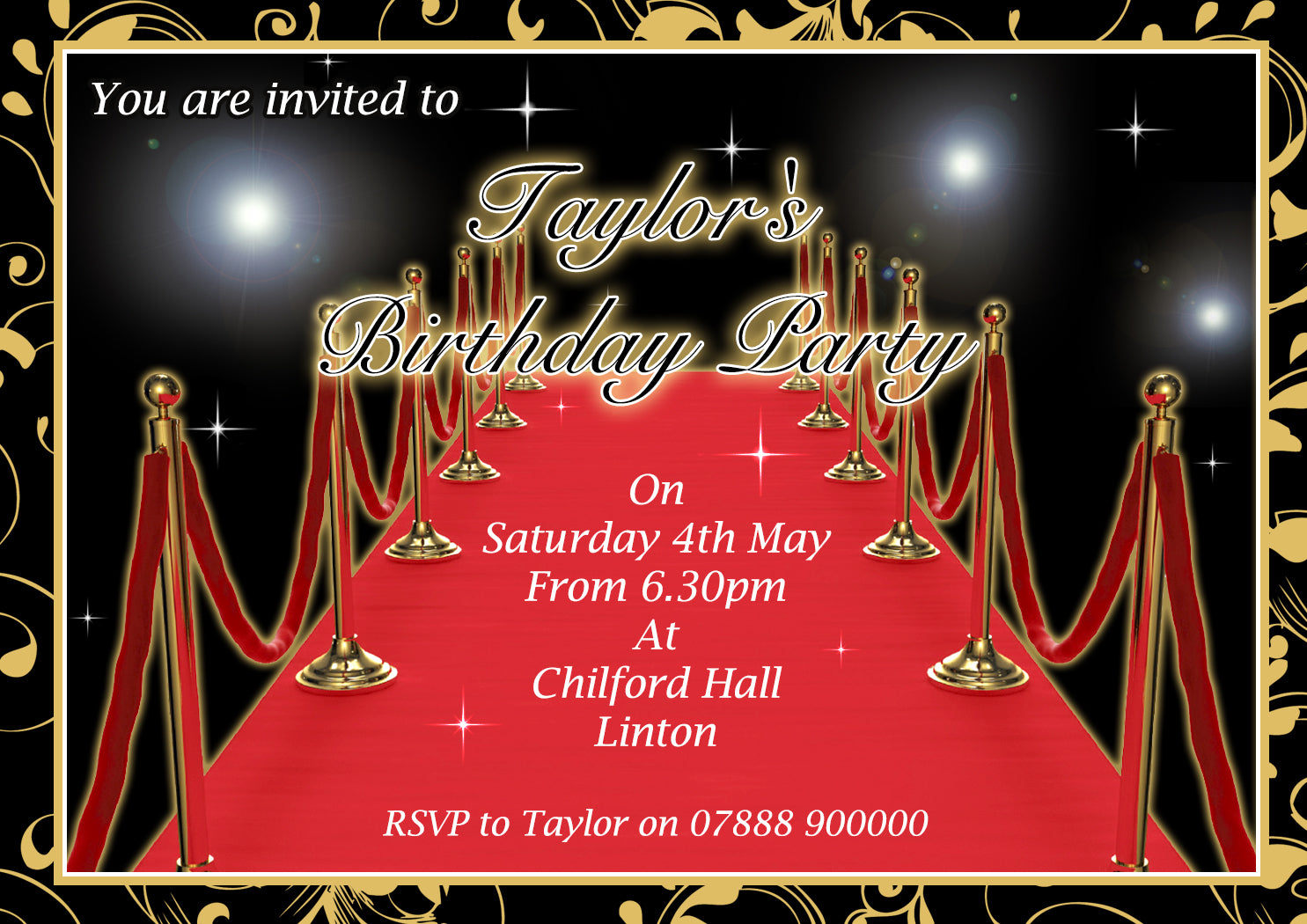 Personalised Birthday Invitations Female Male Unisex Joint Party 18th