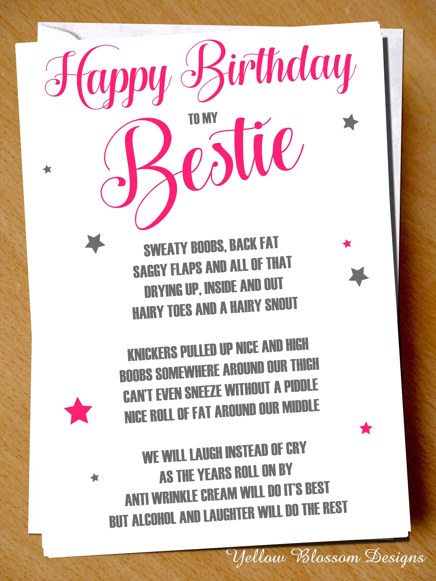 Happy Birthday To my Bestie Funny Poem