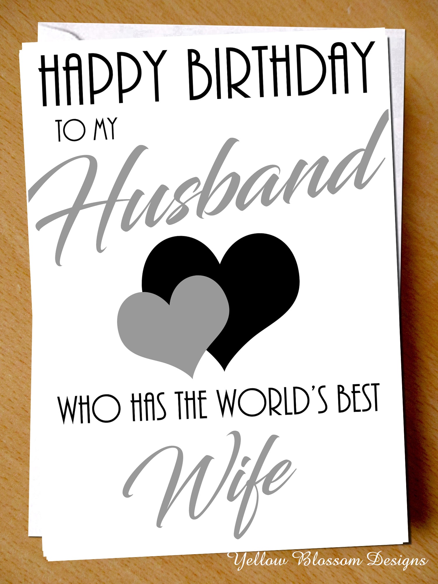 Happy Birthday Husband From The World's Best Wife – YellowBlossomDesignsLtd