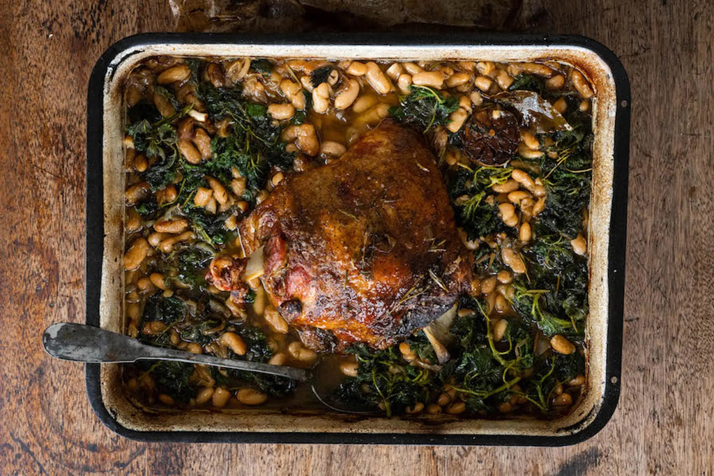 Spring Foraging Recipe | Pipers Farm The Journal Recipes | Shoulder of Lamb with Beans & Nettles, by Gill Meller