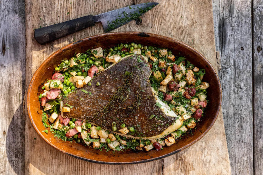 Whole Roast Turbot by Gill Meller | Pipers Farm Seafood Recipe Good Friday