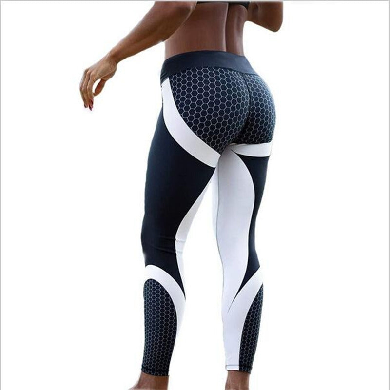 Women's Mesh Pattern Print Leggings - FITNESS ENGINEERING product image