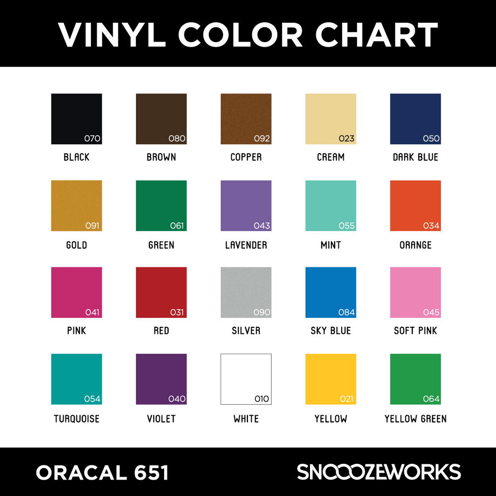 SnooozeWorks - Color Chart