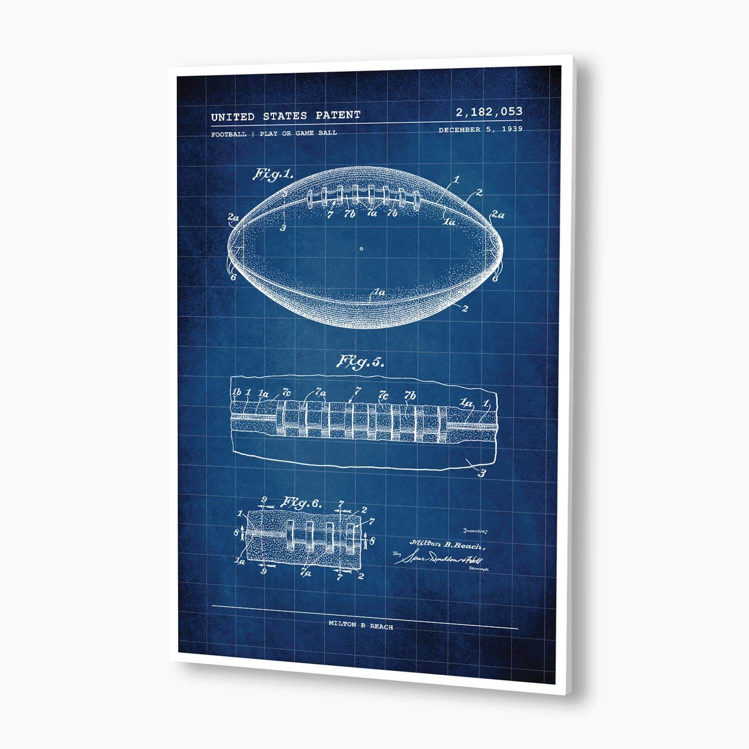 Football Patent Poster; Patent Artwork | SnooozeWorks