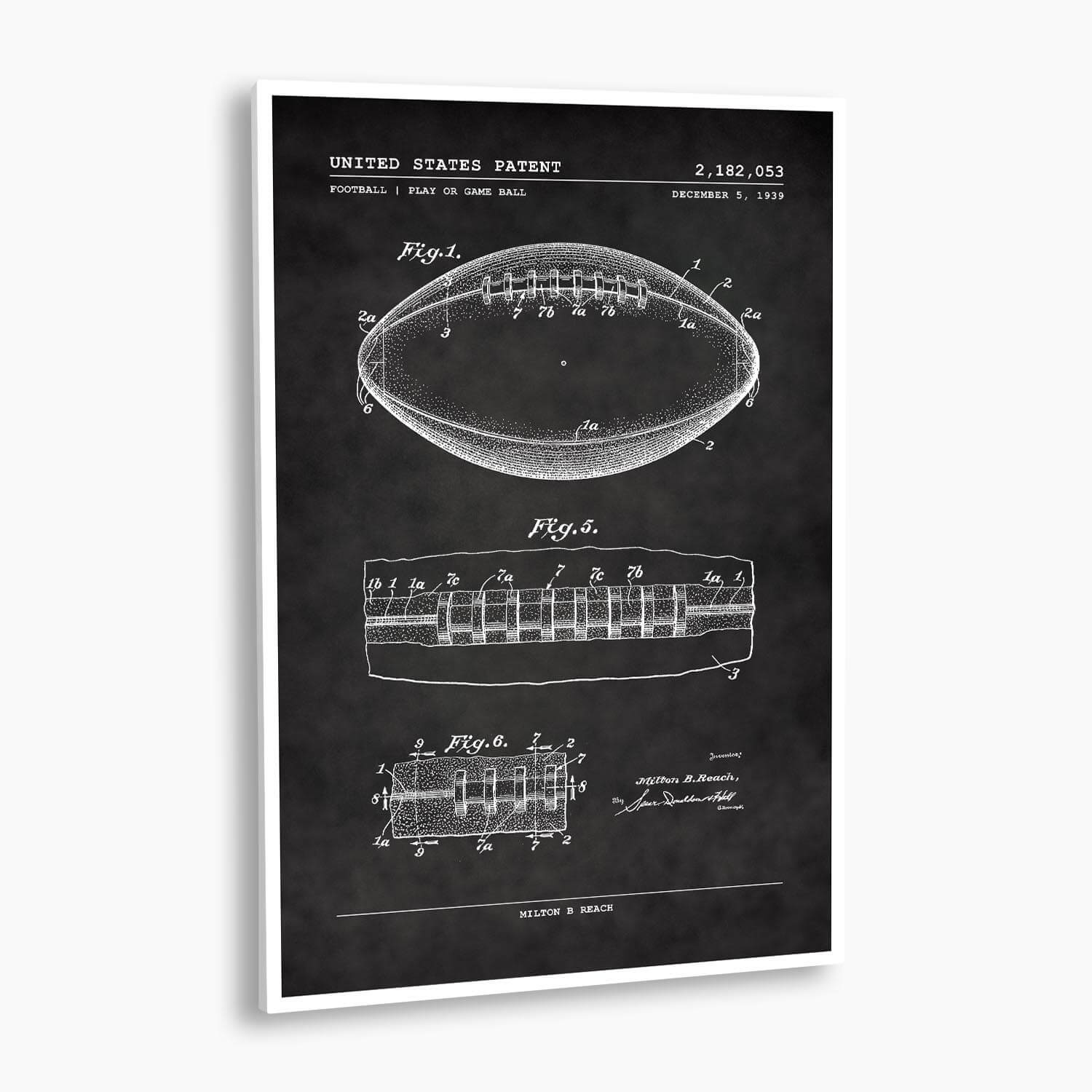 Football Patent Poster; Patent Artwork | SnooozeWorks