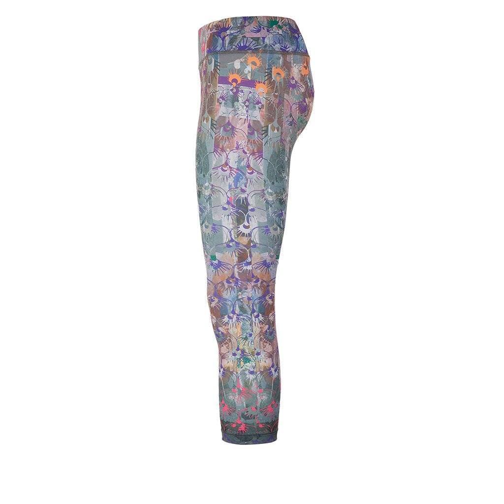 suspensie Regeren Koppeling Yoga Legging "Paris", Flowers-stylish Capri Pants with Allover Print |  kamah yoga and style
