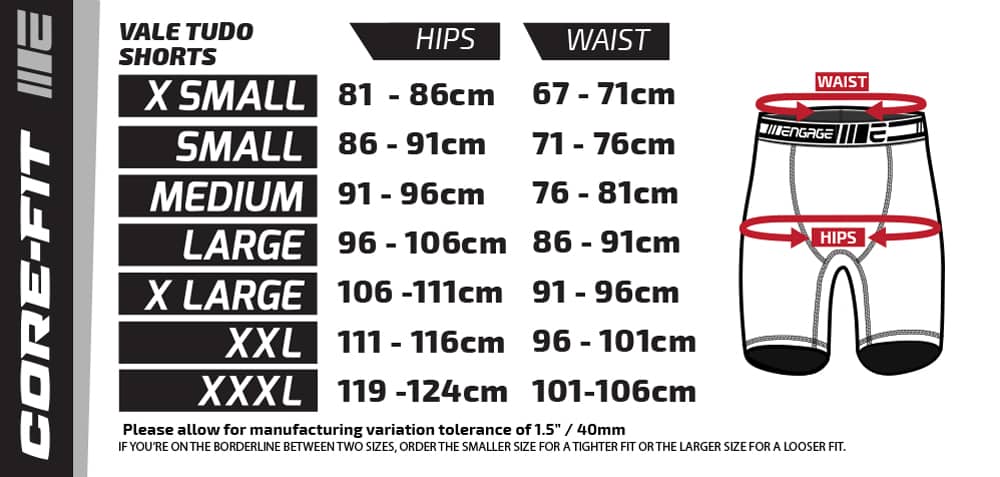Compression Shorts Sizing Guide - Engage®