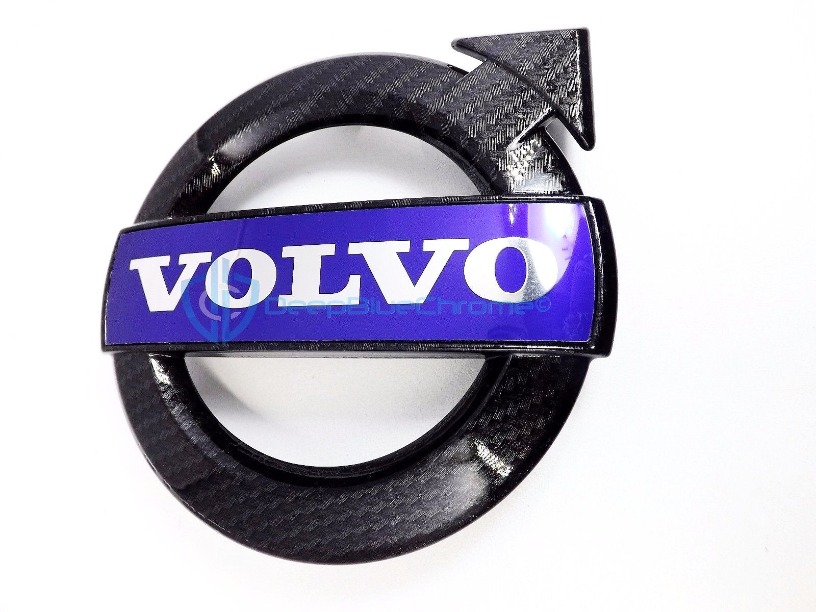 Volvo Xc70 S60 C30 Black Carbon Fiber Front Grille Emblem Oem Badge Bu