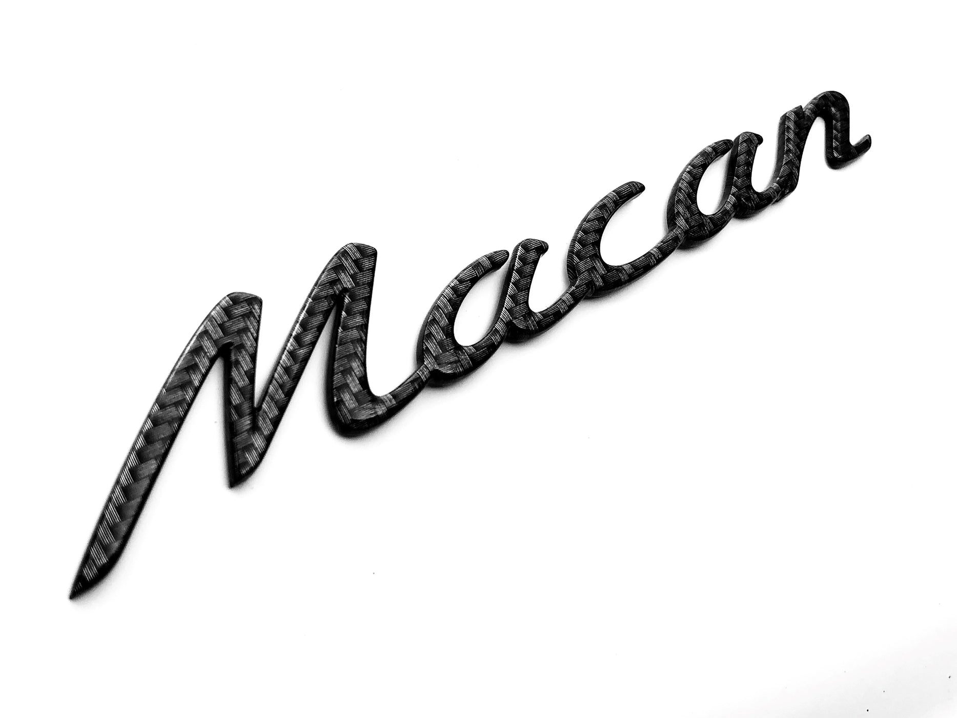 Porsche Macan Carbon Fiber Rear Emblem "Macan" 15-20 Liftgate OEM Name