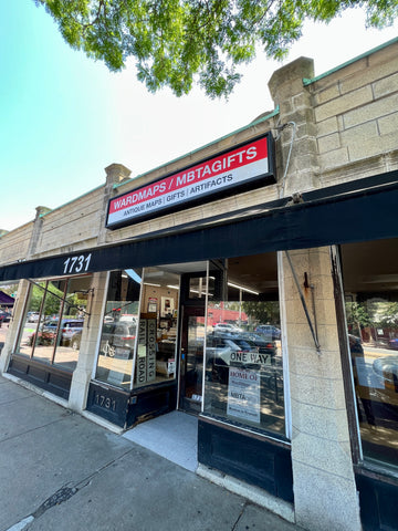 exterior of WardMaps retail store showing main entrance