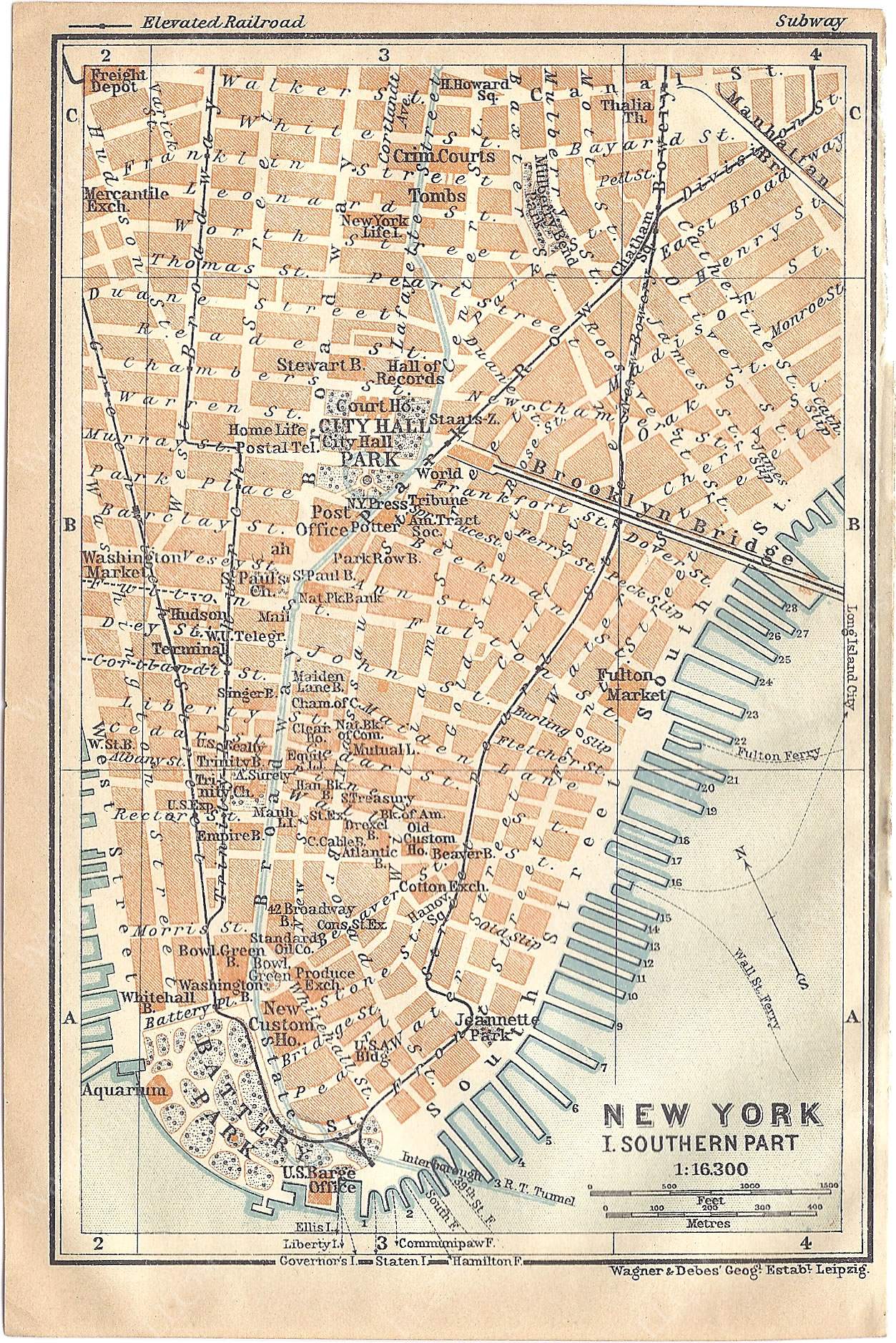 New York, New York 1909: Lower Manhattan – WardMaps LLC