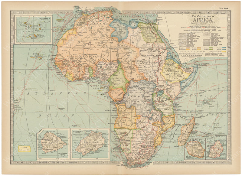 Africa 1914 Wardmapsgifts By Wardmaps Llc