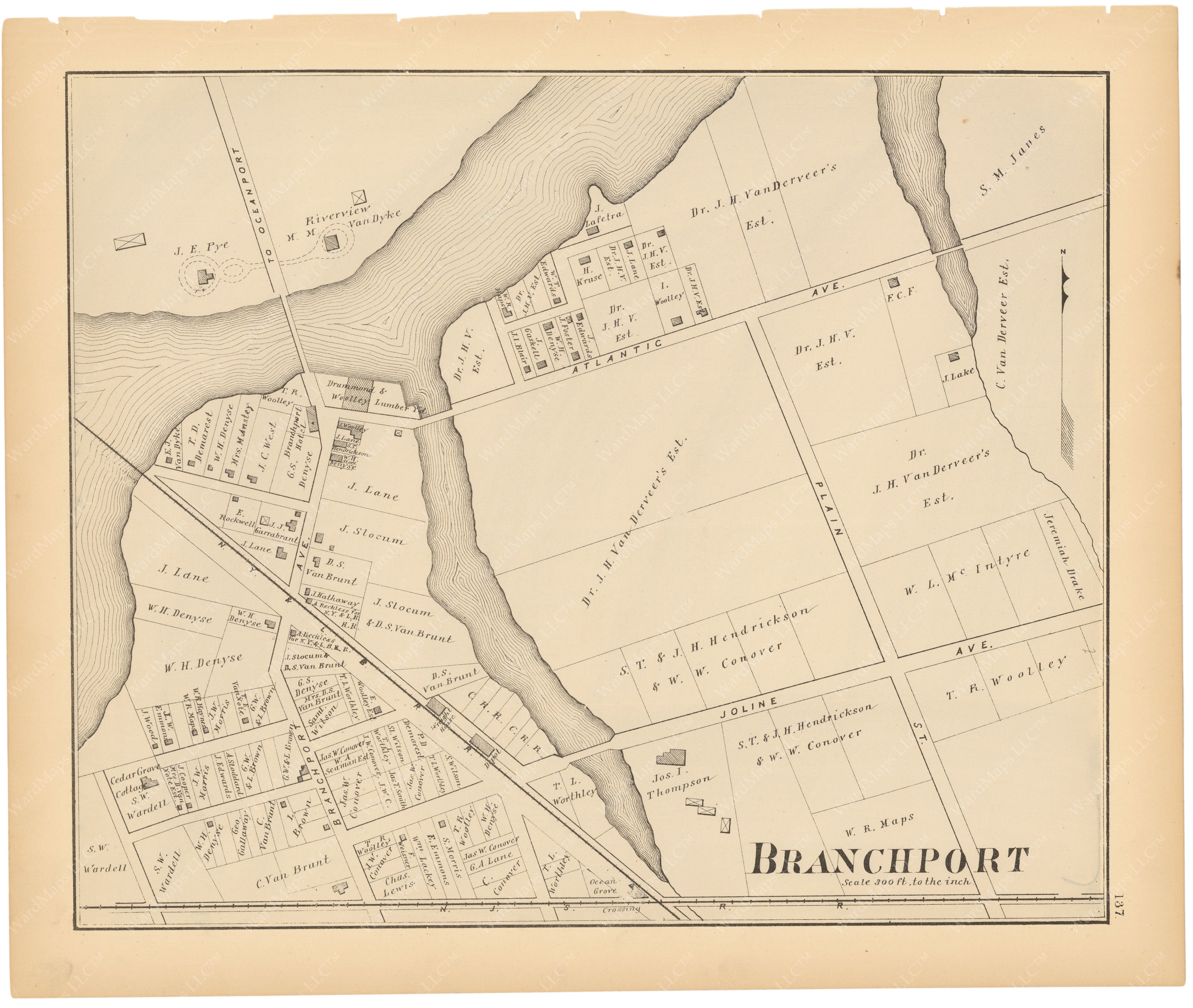 Long Branch, New Jersey 1878 – WardMaps LLC