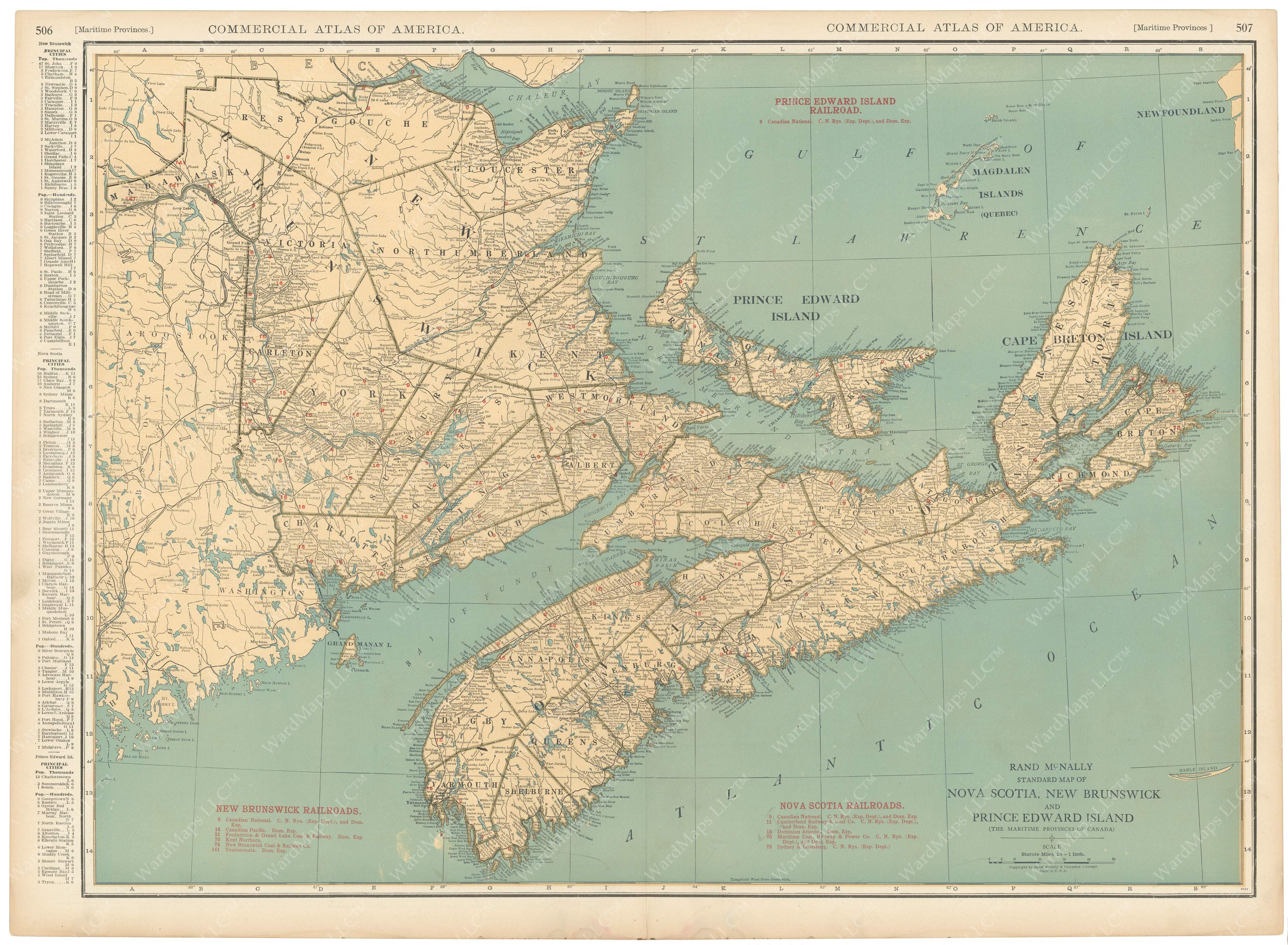 map of nova scotia and prince edward island