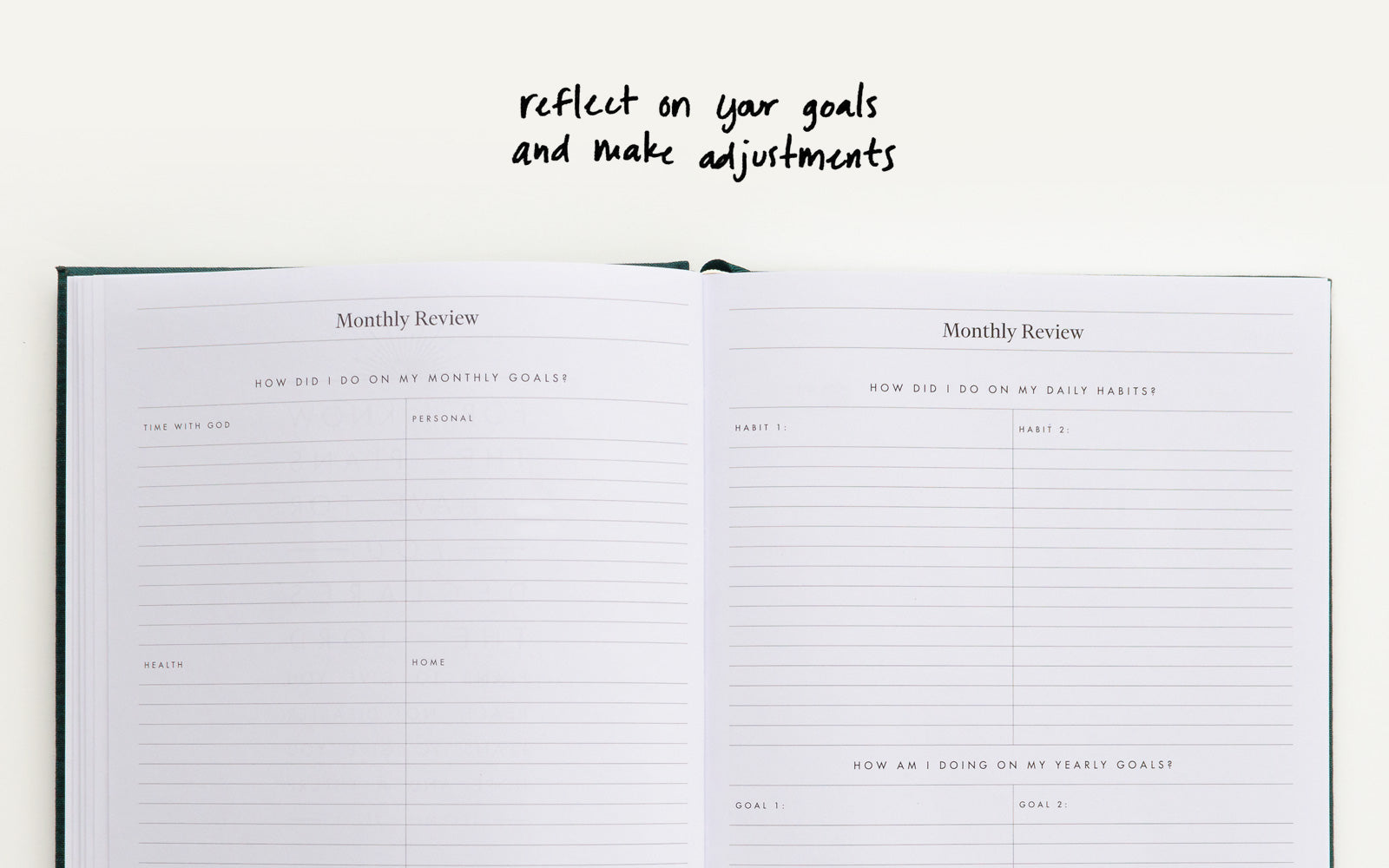 Reflect on your goals and make adjustments