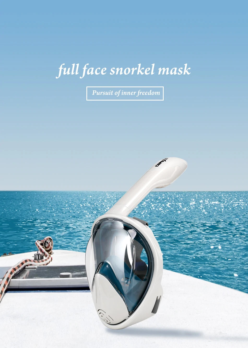 Comfortable 180 degree Panoramic full face snorkell mask