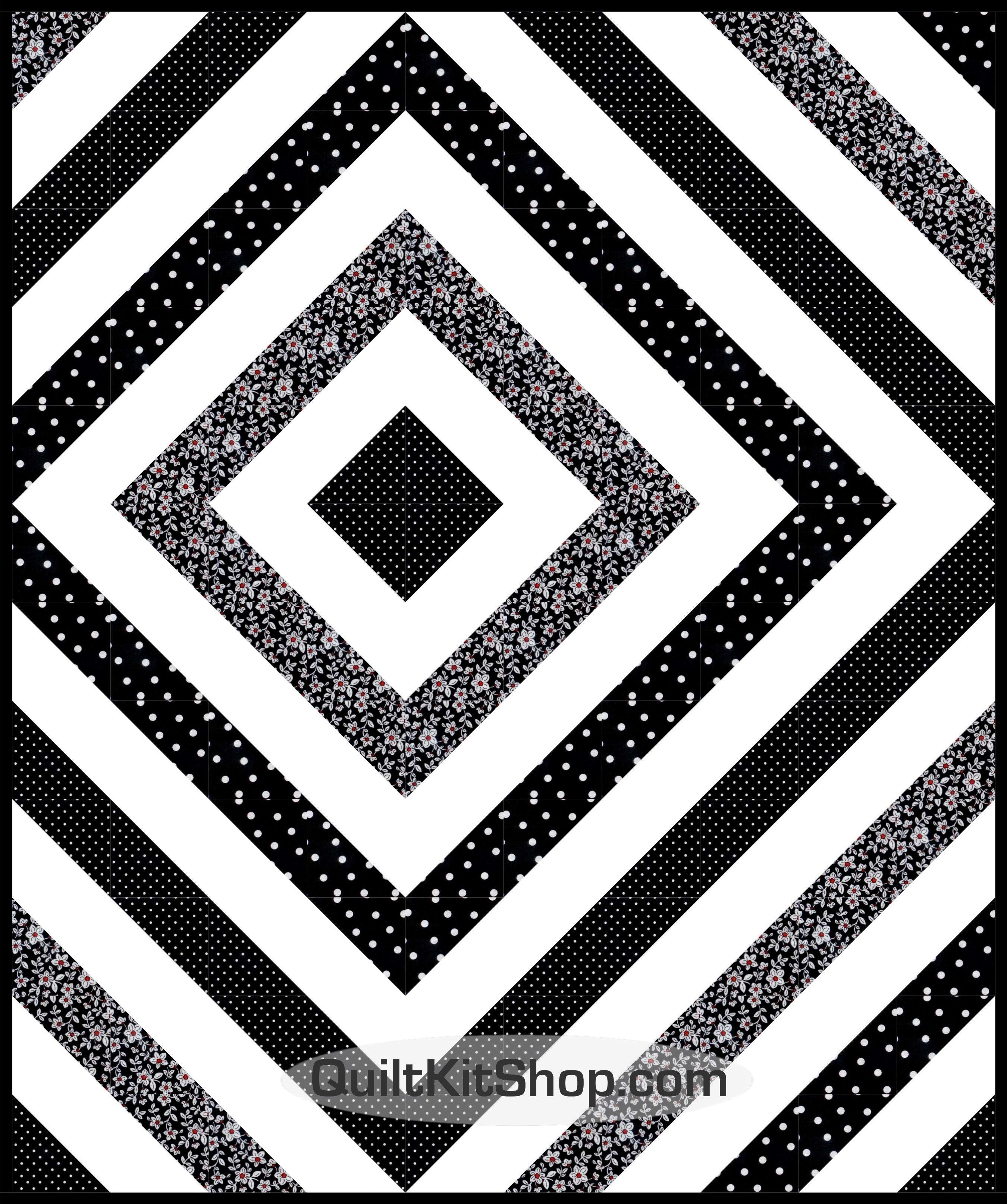 black and white quilt