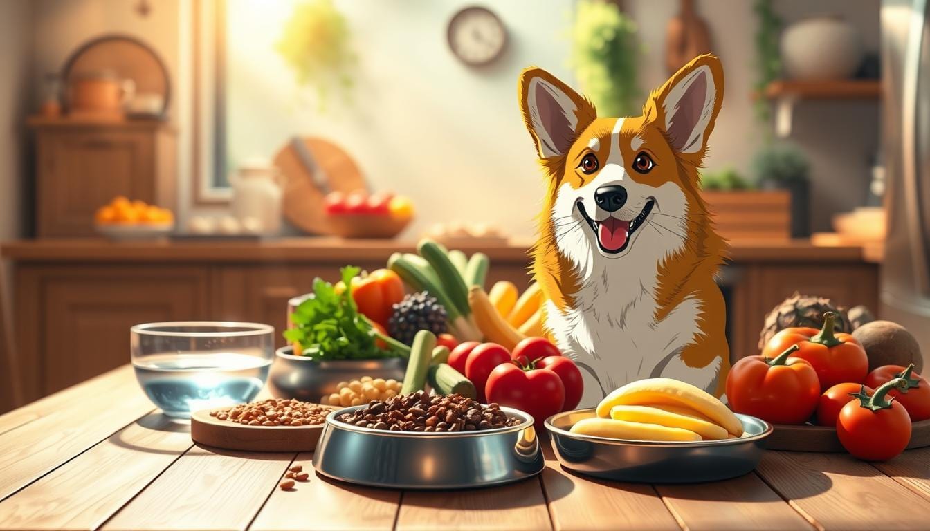 Alimentation saine pour corgi