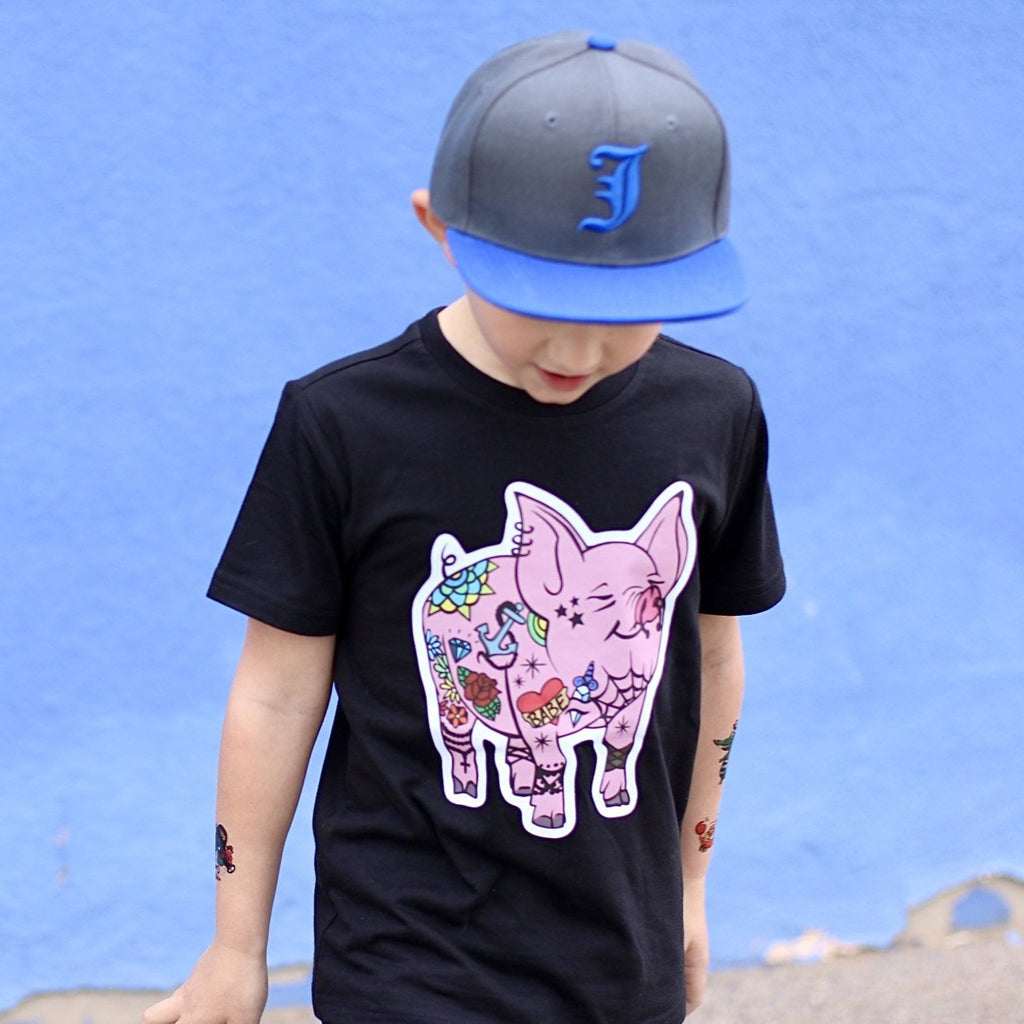 Tatted PIGGY  // kids/youth T-shirt