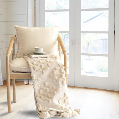 Cream Throw Blanket