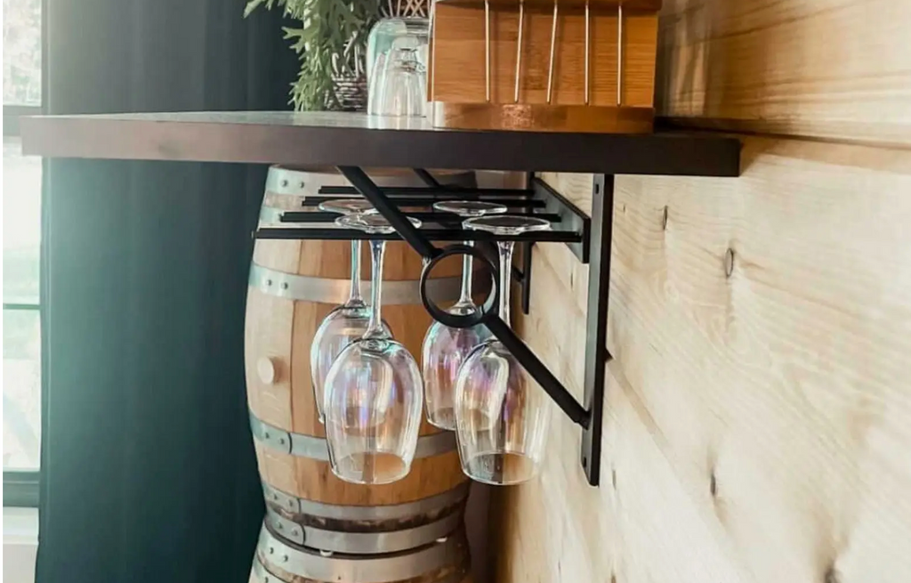 wine glass rack from Industrial Farm co