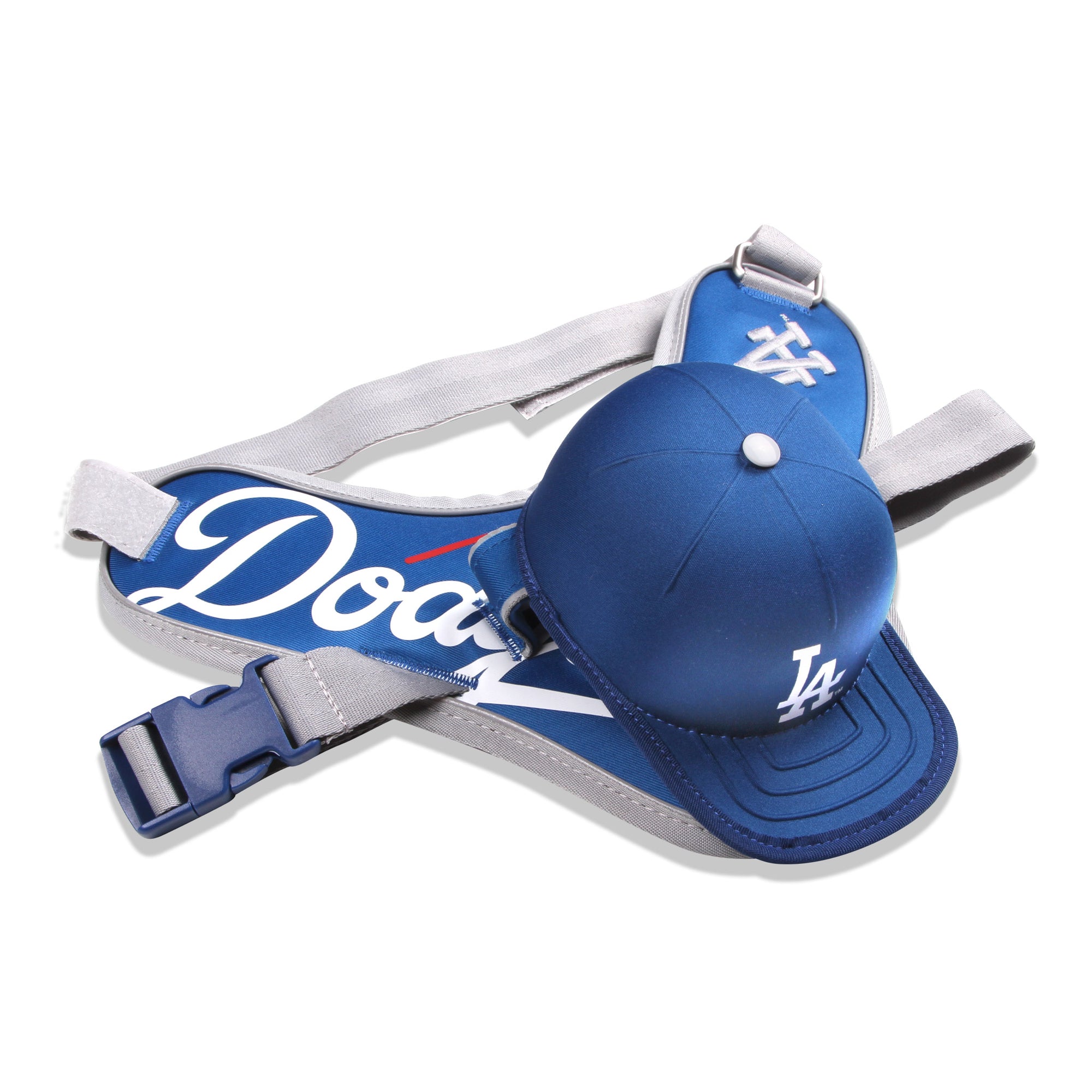 Pets First MLB Los Angeles Dodgers Pet Harness with Hood, Small