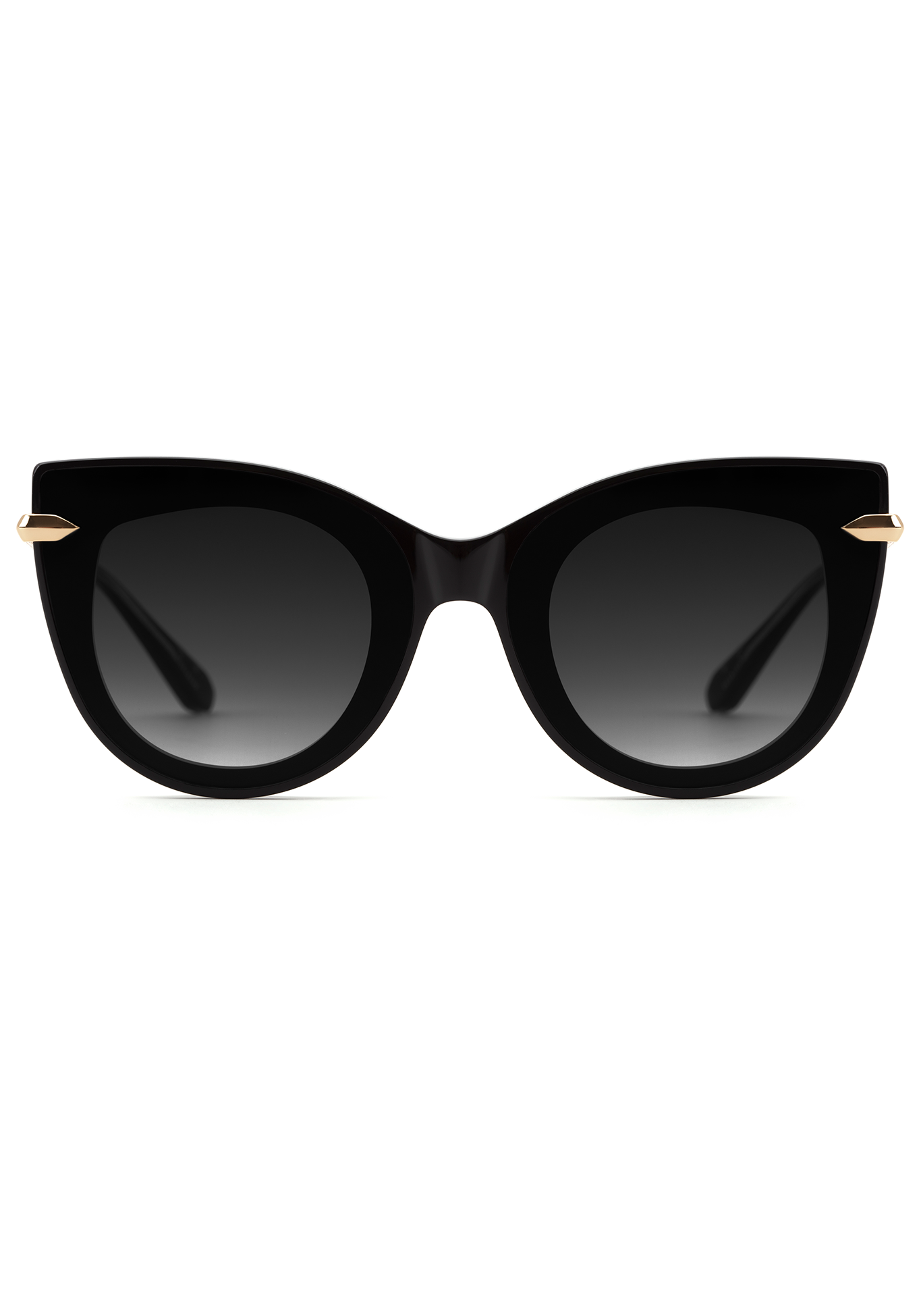 KREWE LAVEAU NYLON - Black and Crystal - Women Cat Eye Sunglasses - Overlay Lenses 62