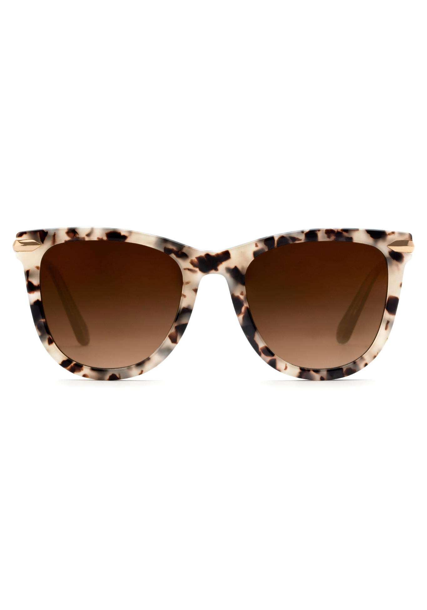 KREWE SIMONE - Oyster + Black and Crystal 24K - Women Square Sunglasses - 53