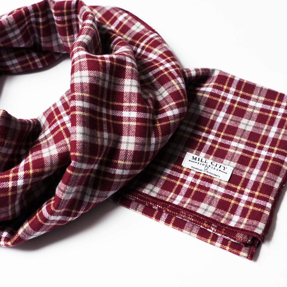 Maroon And Gold Plaid Blanket Scarf MN Alumni Market