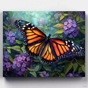 Monarch Butterfly Painting - Canvas by Numbers