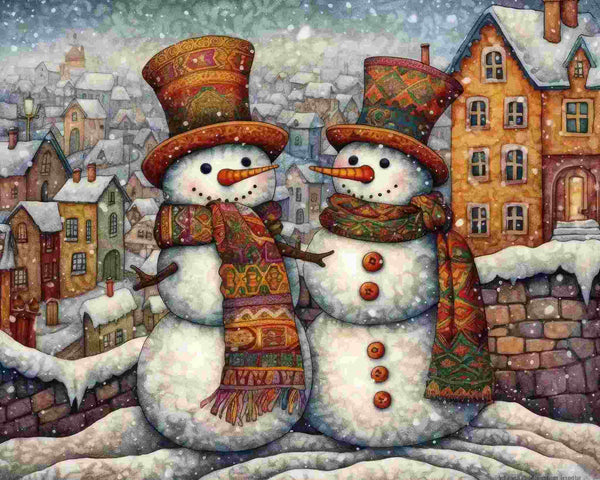 Snowmen diamond painting kit