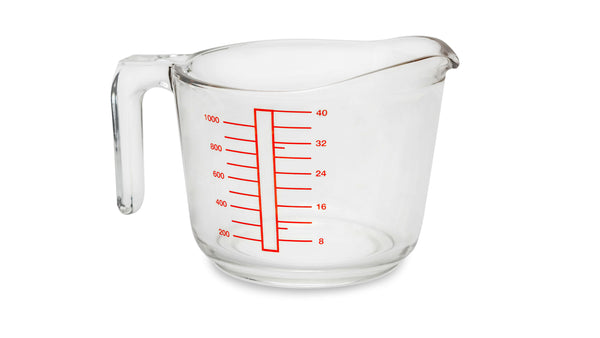 Measuring cup on a white background