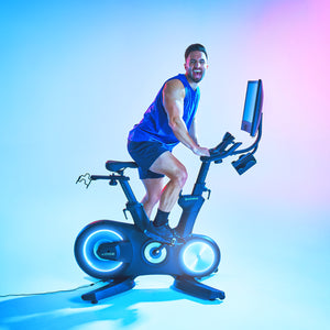 Man exercising on Echelon Connected Fitness Bike