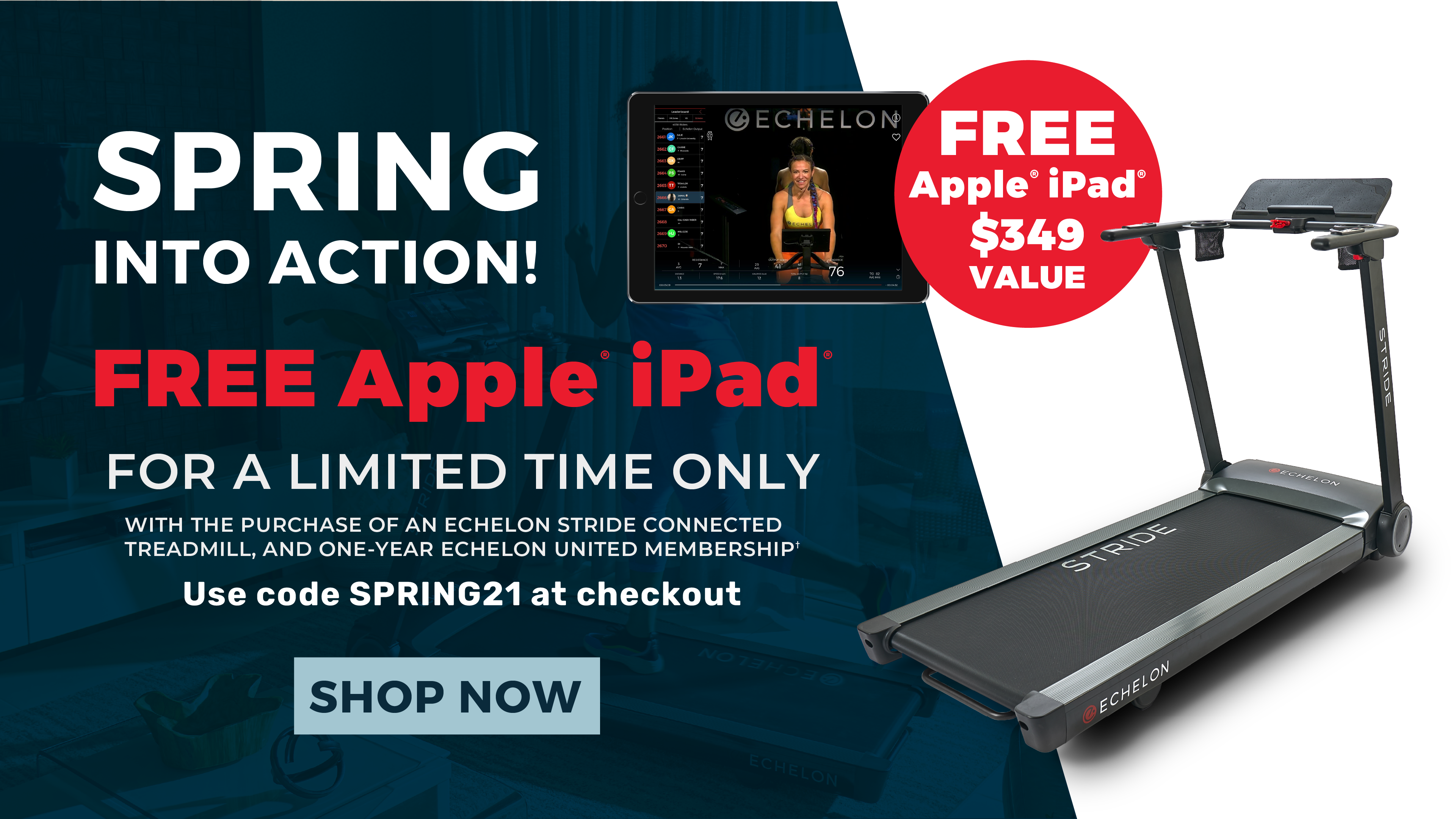 Echelon Stride with a Free Ipad