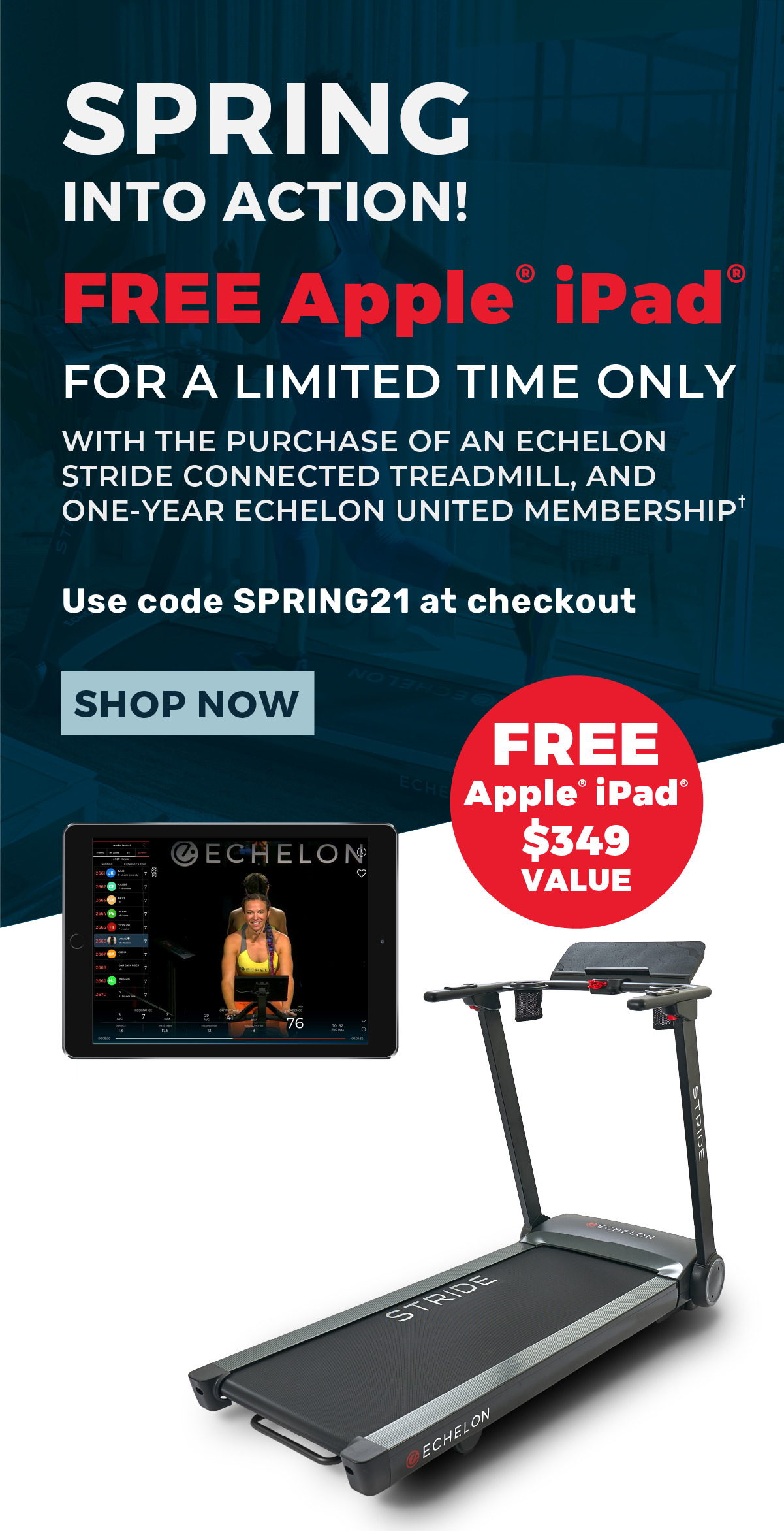 Echelon Stride with a Free Ipad