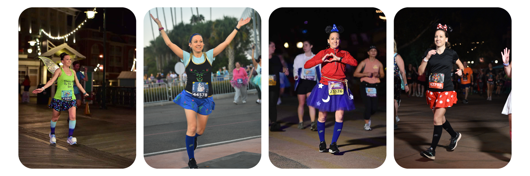 Jennie Mueller competing in a runDisney Race.