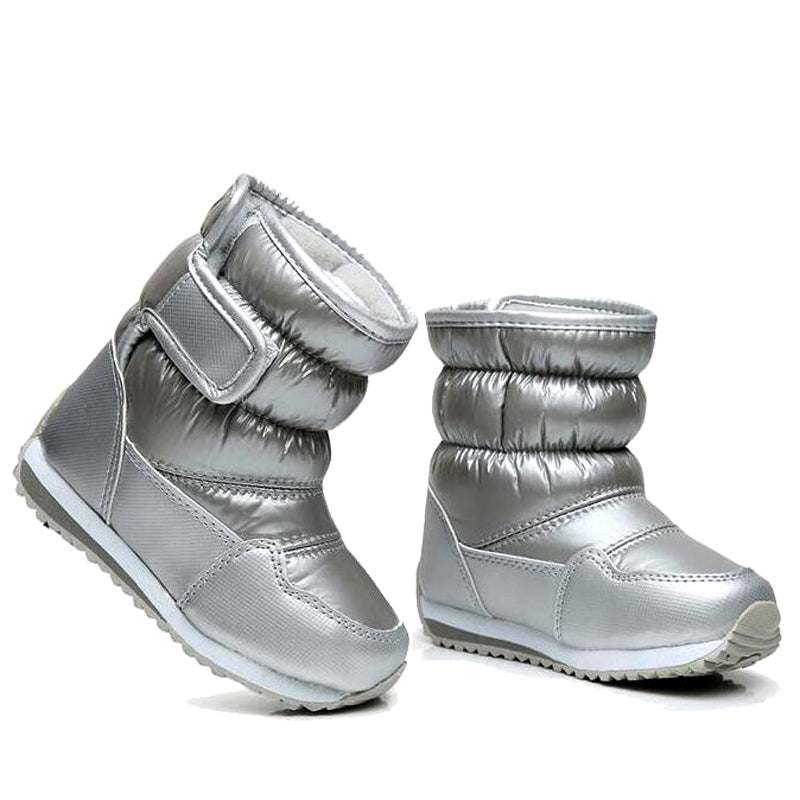 girls silver snow boots