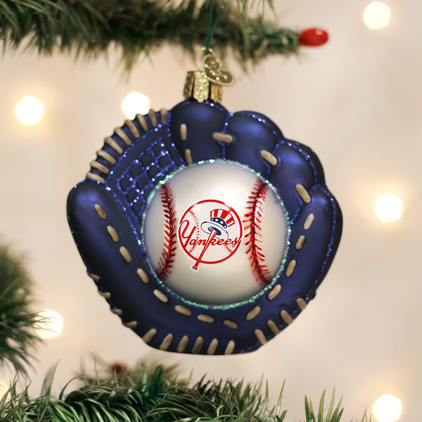 Yankees Baseball Mitt Ornament