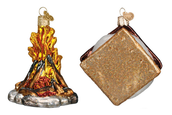 Campfire and Smore Ornament