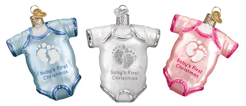 Onesie Baby Christmas Ornaments