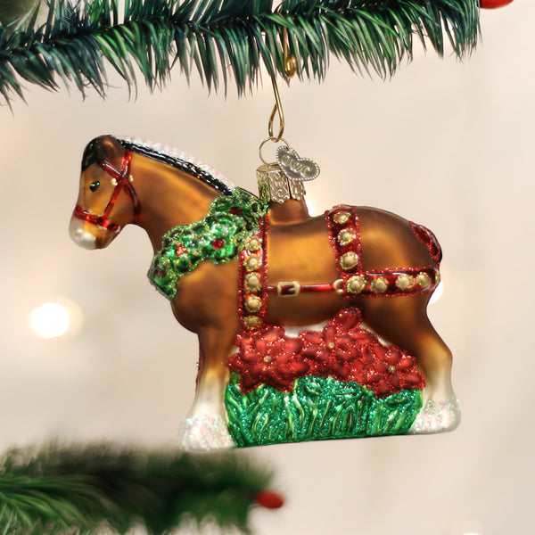 Holiday Clydesdale Ornament