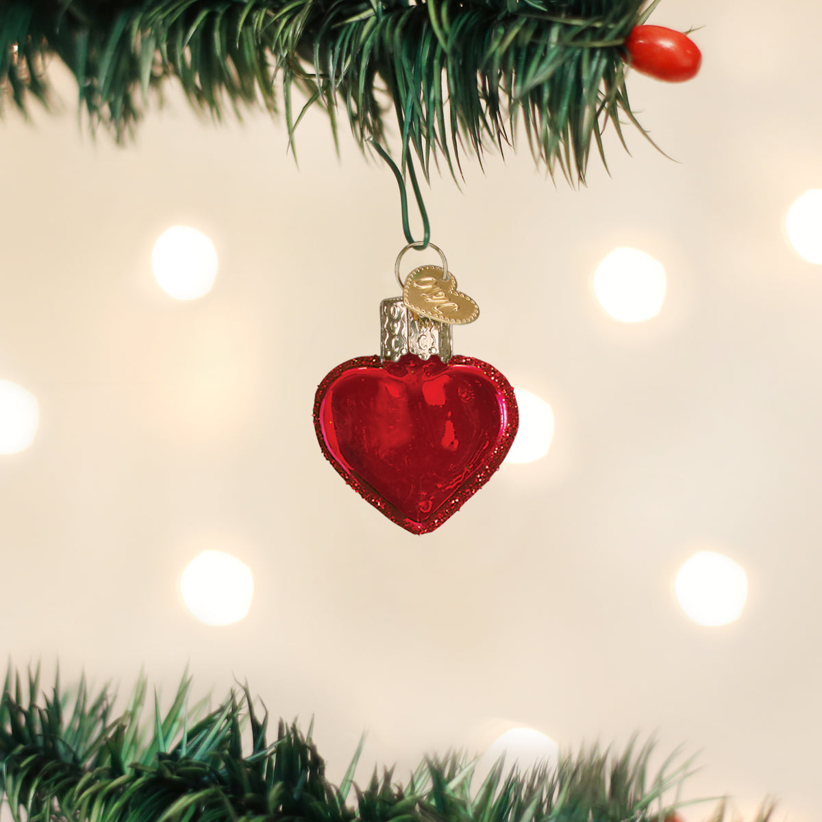 Small Red Heart Ornament | Old World 