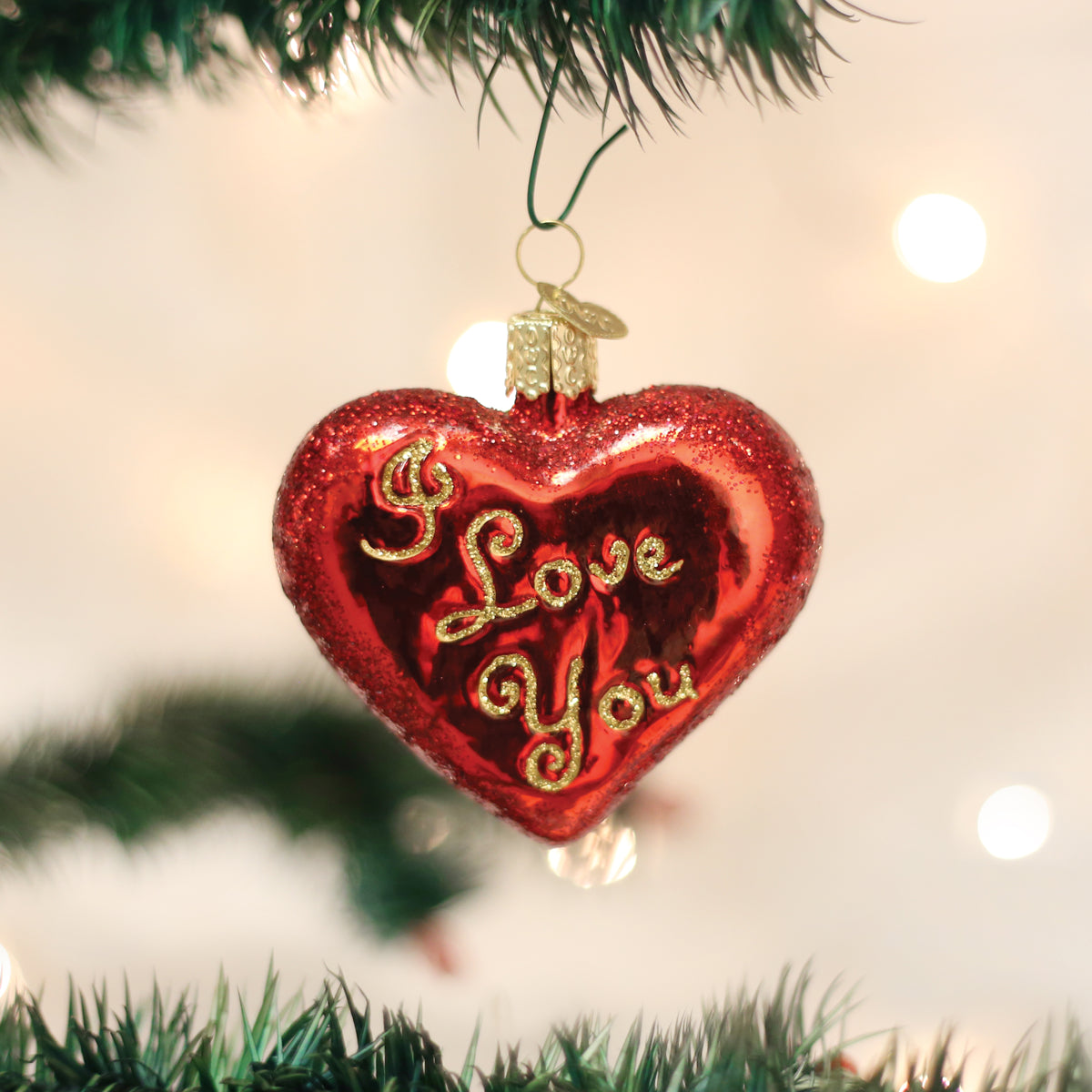 I Love You Heart Ornament Old World Christmas