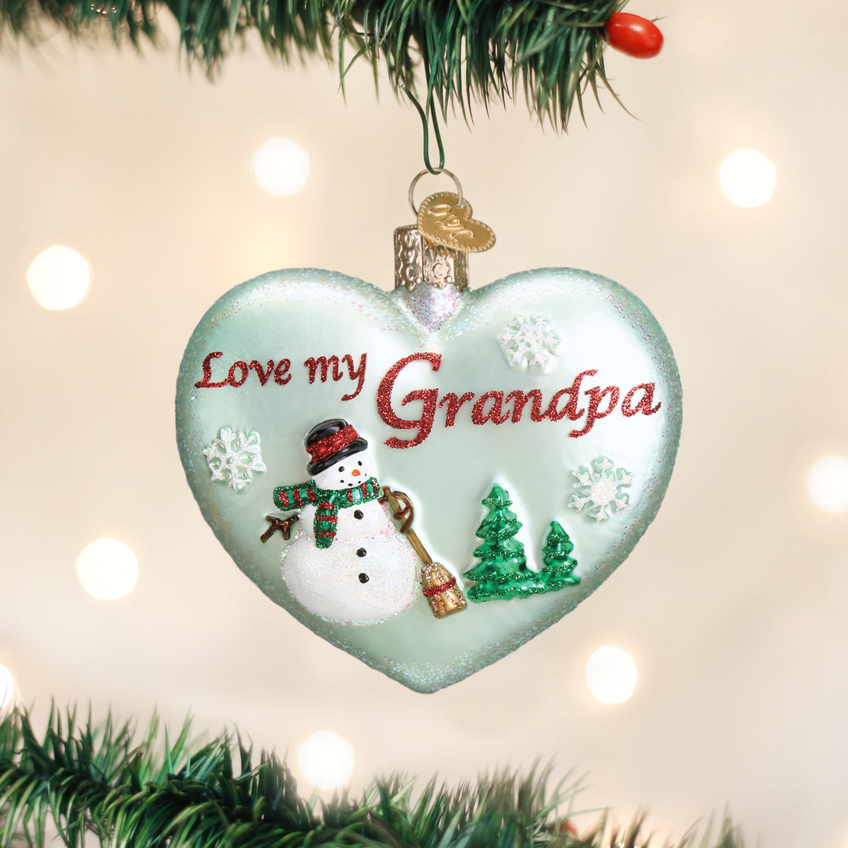 Grandpa Heart Ornament