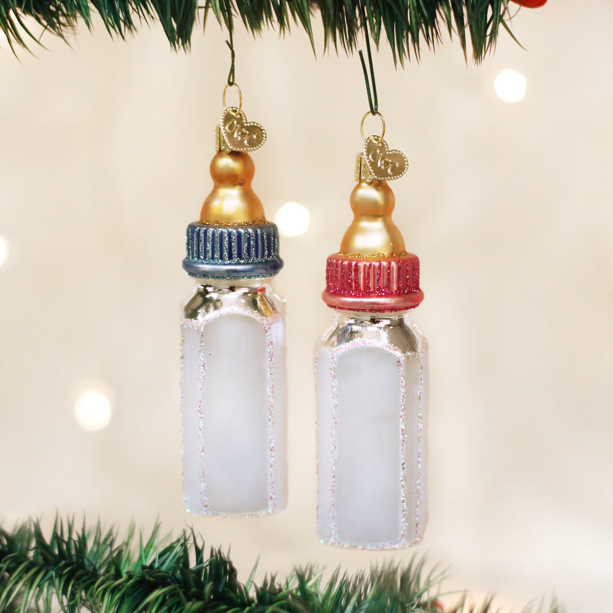 baby bottle ornament