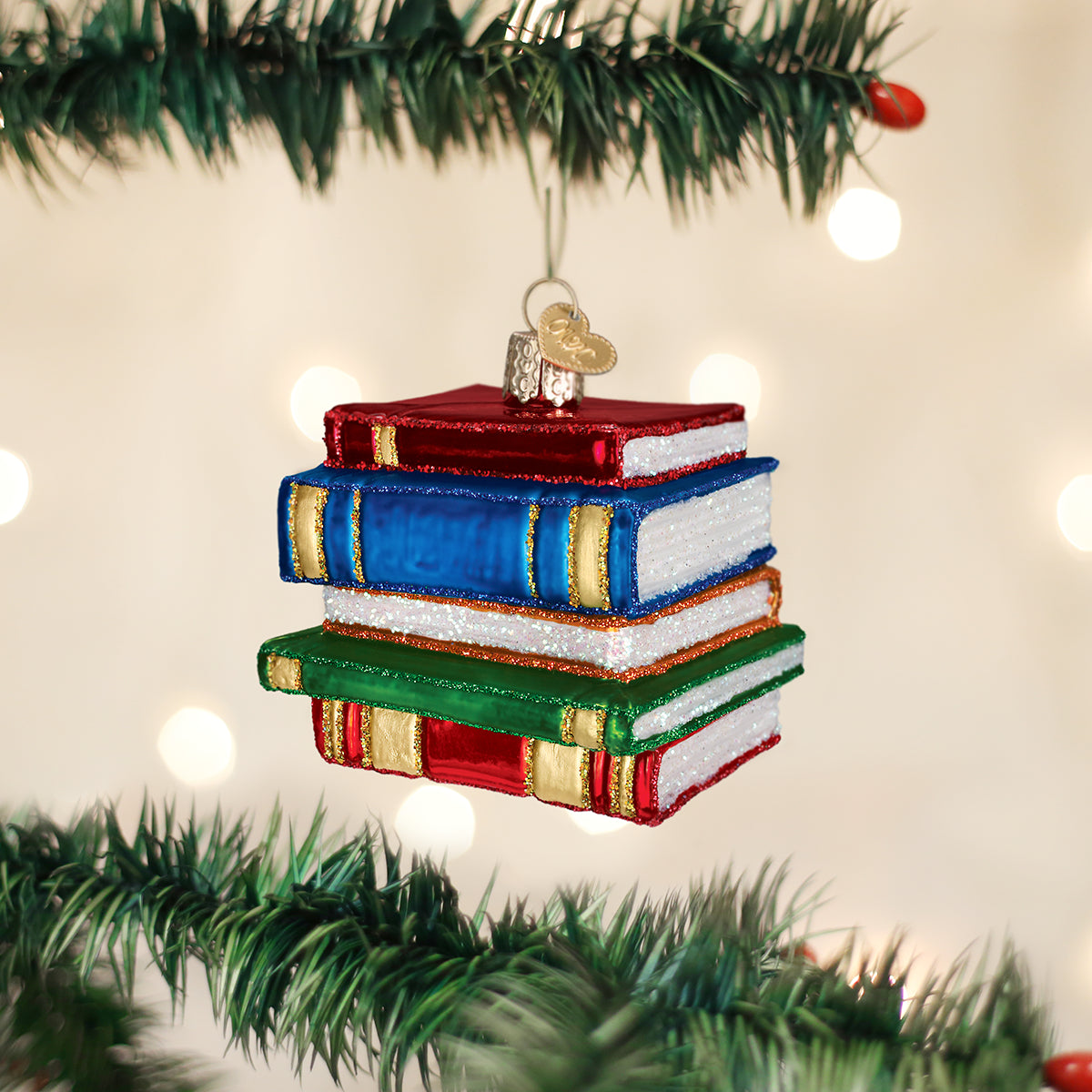 Stack Of Books Ornament | Old World Christmas™