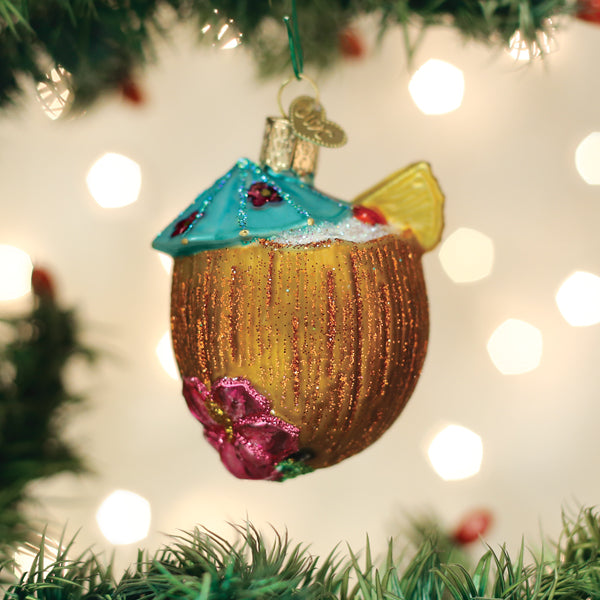 Tropical Coconut Drink Ornament