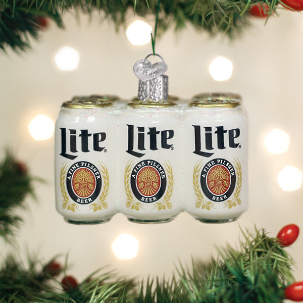 Miller Lite Six Pack Ornament